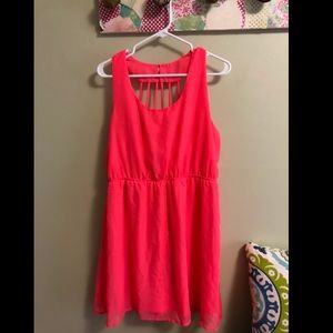 NWT Strappy neon pink sun dress